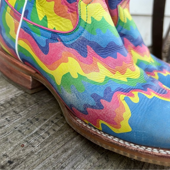 Tin Haul Shoes Tin Haul Neon Melt Bold Neon Tie Dye Square Toe